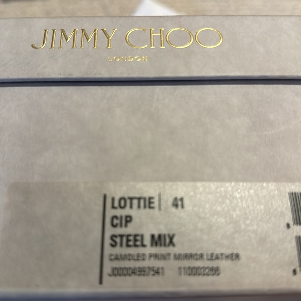 Jimmy Choo Lottie Camo Heels in Steel Mix - NIB, dust bag included. - Picture 6 of 7